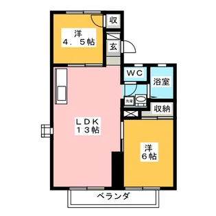 レジデンス高橋B【1階】の間取り