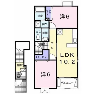 いちごハウスβ【2階】の間取り