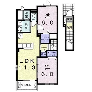アルページュ B【2階】の間取り