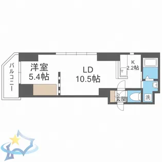 札幌中央レジデンス【11階】の間取り