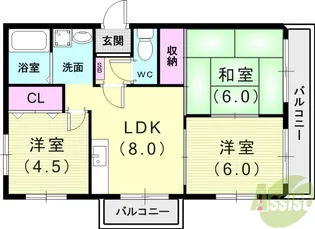 ハイツ神田【3階】の間取り