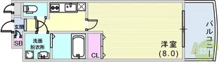 ウエンズ神戸【9階】の間取り