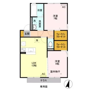 MIYABI A・B【1階】の間取り