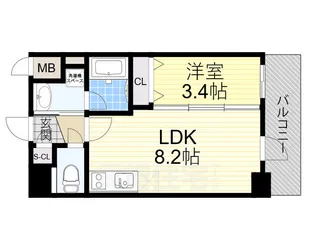 リアライズ布施駅前【2階】の間取り