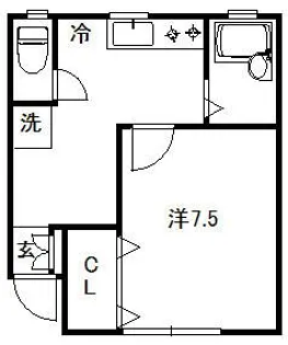 コーポBOKU【1階】の間取り