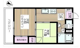 南台マンション【4階】の間取り