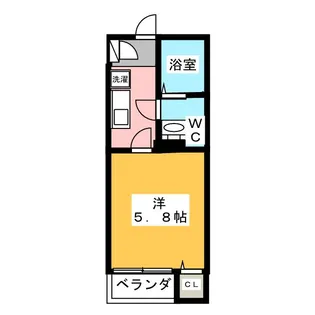 サンパレス王子【1階】の間取り