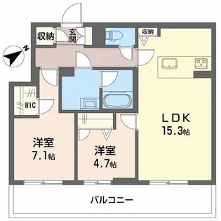 メゾン カルム【2階】の間取り