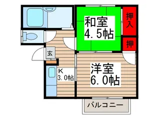 第二ペガサス【2階】の間取り