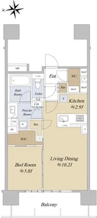 THE ASAKUSA RESIDENCE【2階】の間取り