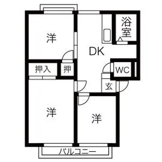 ドリームフォレスト楽田【2階】の間取り