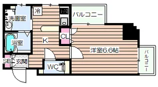 プレサンスセンターコア大阪【5階】の間取り
