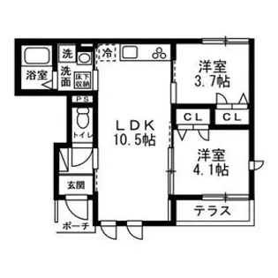 ココル【1階】の間取り