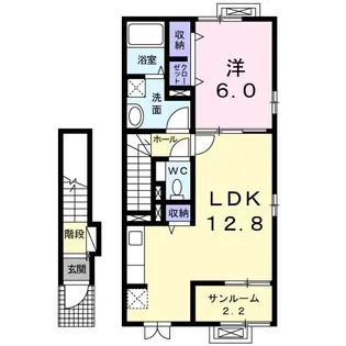 サンリットタウン日高II【2階】の間取り
