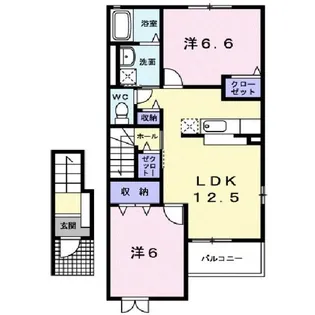 ファミーリア【2階】の間取り