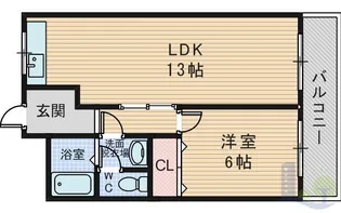ミスターK上新庄【2階】の間取り