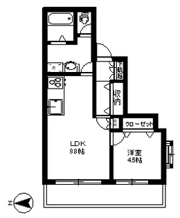四谷マンション【6階】の間取り