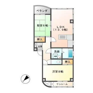 メゾンときわ【1階】の間取り