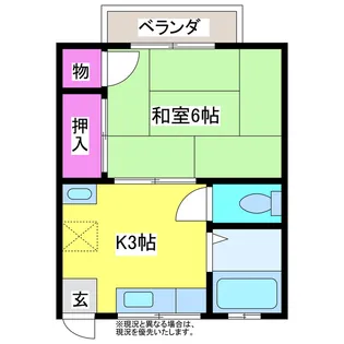 南部コーポB【2階】の間取り