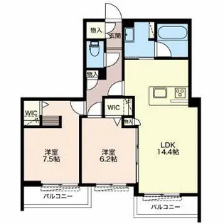 リオリエント長森本町【3階】の間取り