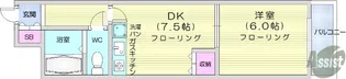 ニューシャトル仙台【4階】の間取り