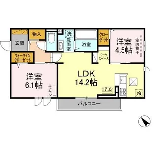 MORIYA A-ONE【1階】の間取り