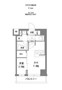 ラグゼナ錦糸町【6階】の間取り