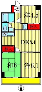 ハイブリッジソシア【1階】の間取り