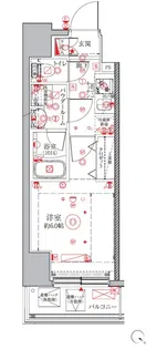 クレイシアIDZ横浜桜木町【8階】の間取り