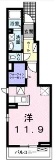 カーサ・プラシードS【1階】の間取り