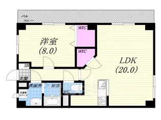 エフコート甲陽園東山A棟【1階】の間取り
