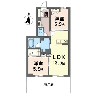 メゾン・ド・若葉【1階】の間取り