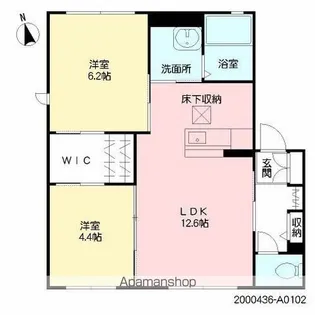 クレール・カメリア A棟【1階】の間取り