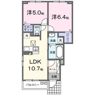 ティール西郷I【1階】の間取り
