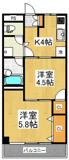 久喜東マンション【3階】の間取り