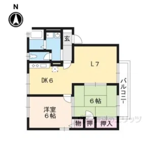 シェソワモリタ【2階】の間取り
