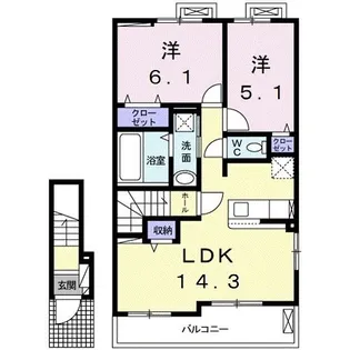 インパクト【2階】の間取り