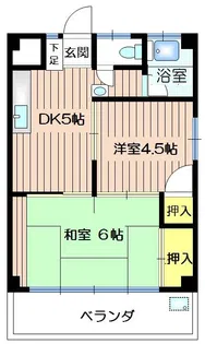 ひばりマンション【1階】の間取り
