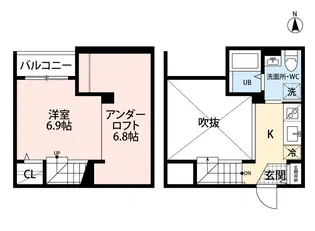 NS坪井(エヌエスツボイ)【2階】の間取り