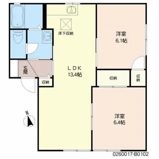 メゾン・インフィニティー B棟【1階】の間取り