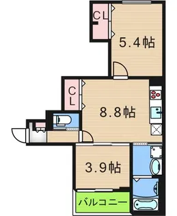 K ASECIA MINIUM【1階】の間取り