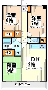 ミラ・フローレス【1階】の間取り