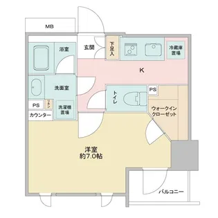 CAVANA浅草【7階】の間取り