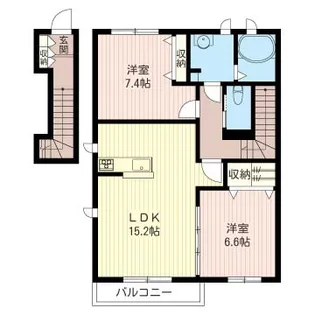 エスパス B棟【2階】の間取り