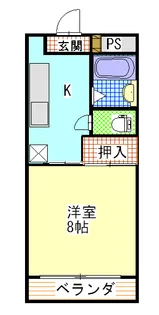 ハイツロベール【1階】の間取り