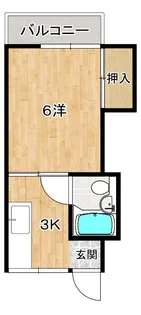 1Kの間取り画像