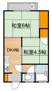 ウイング白水 両併館【1階】の間取り