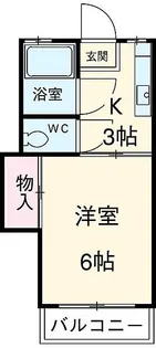 ハイツみどり【2階】の間取り