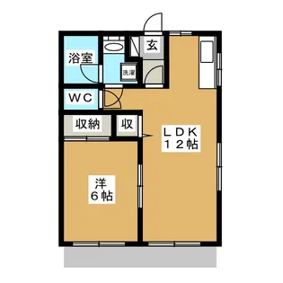 メゾンオーキスB棟【1階】の間取り