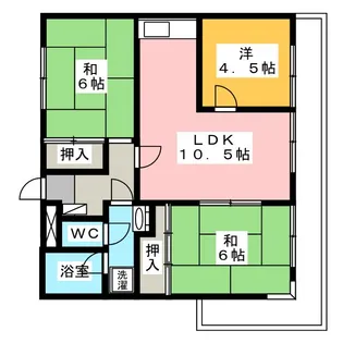 マンション城南【3階】の間取り